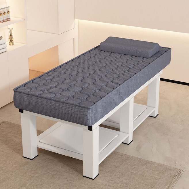 미용전동베드 마사지 왁싱 미용 전동 침대 속눈썹 관리실 베드 피부관리, 플랫 그레이 라텍스 185x70