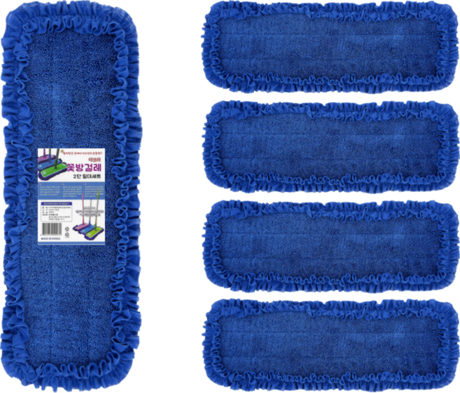 미라클디포 국산 극세사 밀대 꽃방 패드, 5개, 43cm