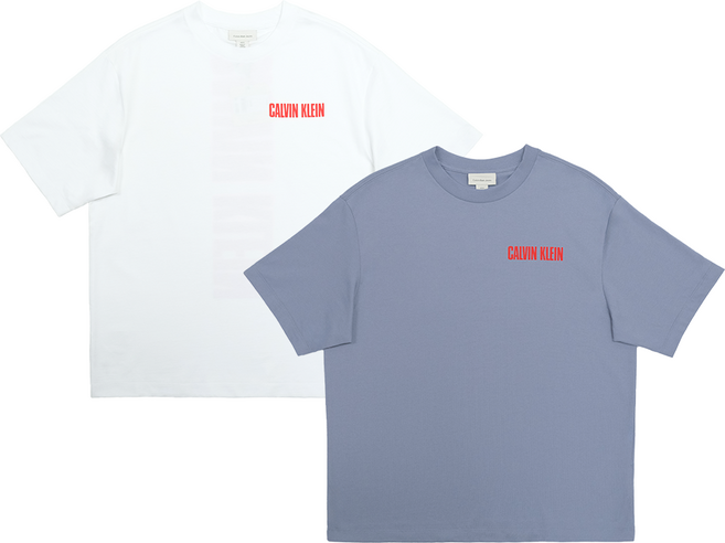 캘빈클라인 S/S 릴렉스핏 버티컬 로고 반팔 티셔츠