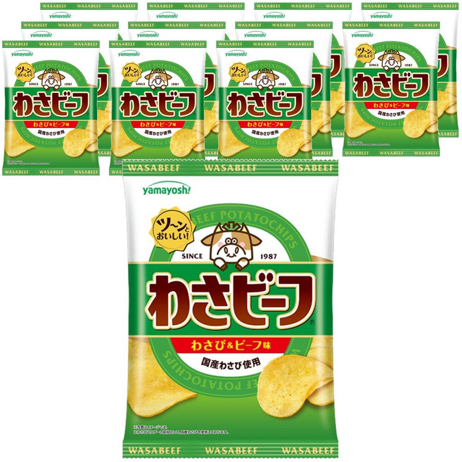 Yamayoshi 山芳製菓 山崎 芥末牛肉味洋芋片, 12個, 50g