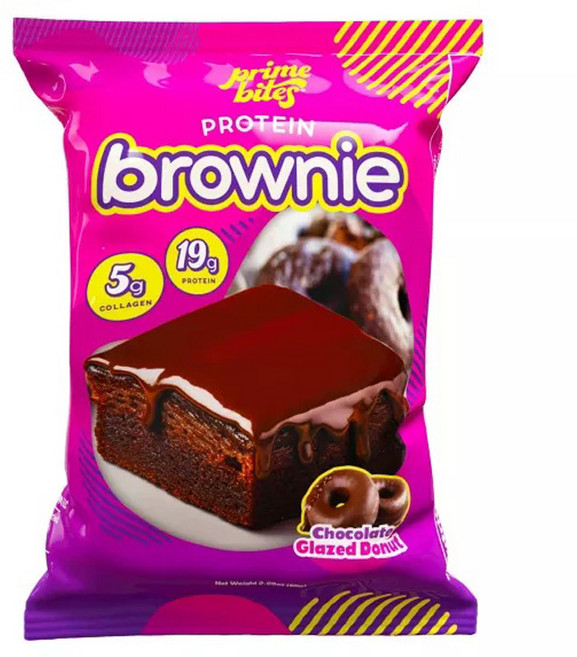 prime bites 蛋白布朗尼巧克力糖霜甜甜圈, 12個, 65g