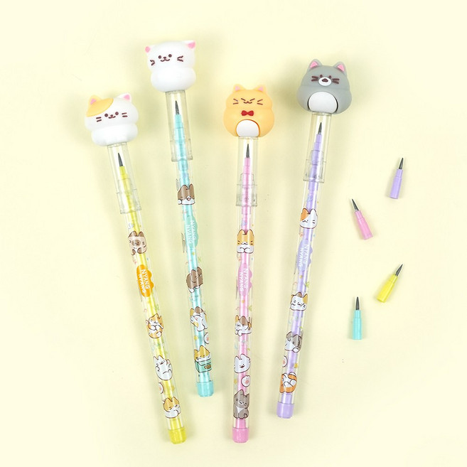 냥냥이 카트리지 연필 4종 3개씩 12개 1세트, 1개