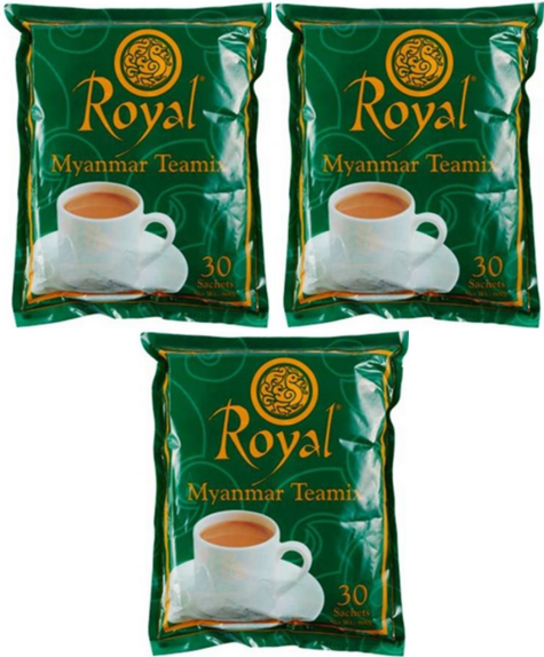 Royal 미얀마 티믹스 밀크티 분말, 20g, 30개입, 3개