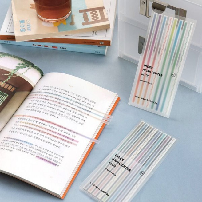 [예스24배송] 아이코닉 인덱스 롱 하이라이터 Blur : 책 다이어리 등 깨끗하게 표시하고 쉽게 뗄수 있는, 07 Tropical