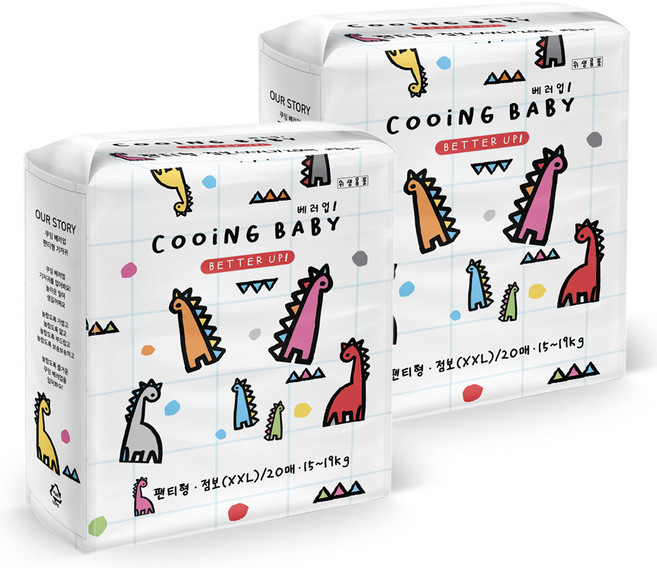 쿠잉 베러업 팬티형 기저귀, 점보형(2XL), 40매