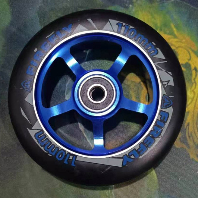 고탄성 스쿠터 휠 스케이트 보드 바퀴 88A 110mm 알루미늄 합금 스틸 허브 정밀 스피드 2, 07 110mm Model 7