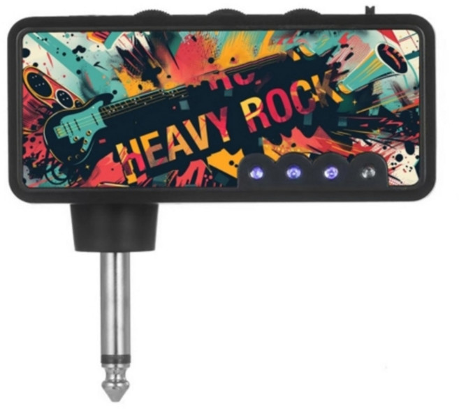 기타 헤드폰 앰프 클래식 록 포켓 미니 기타 헤드폰 앰프 USB 충전식 음악가용