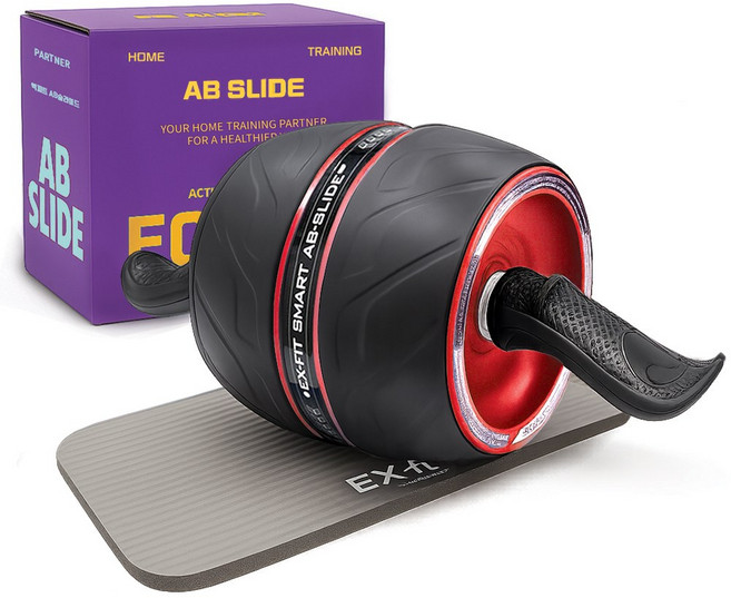 엑피트 AB슬라이드 복근운동기구 푹신한 무릎매트, 레드