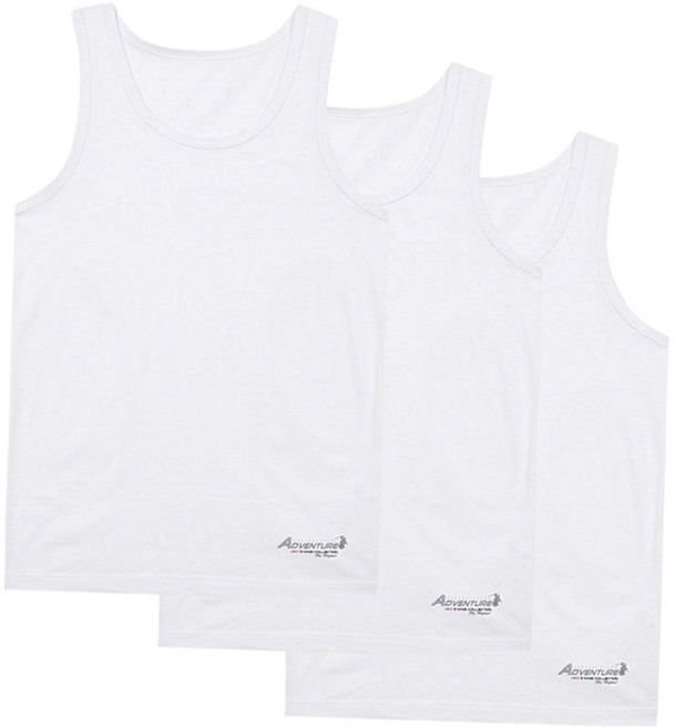 BYC 주니어 남아 베이직 순면 민소매 런닝 3매입