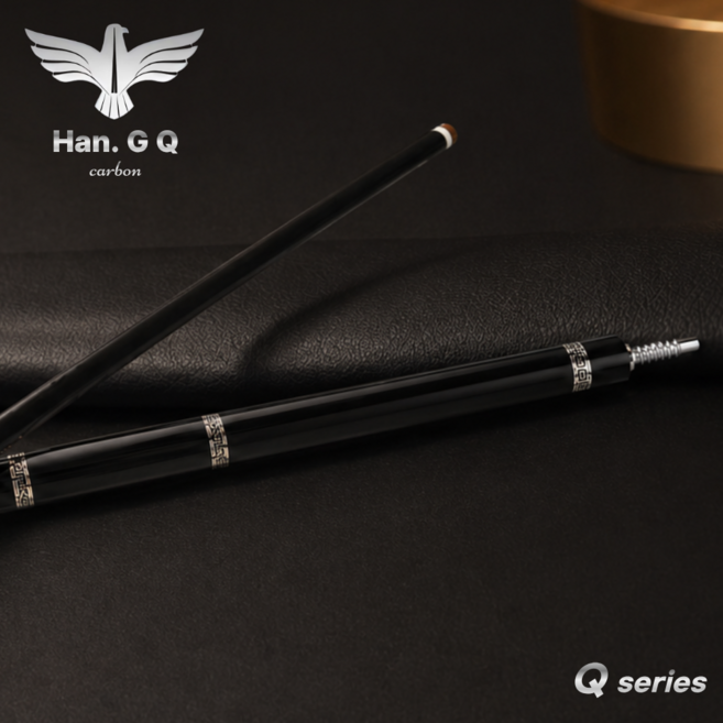 한지큐 풀카본큐대 12.5mm 캐롬규격 세트, 1세트, Q870네이처블랙