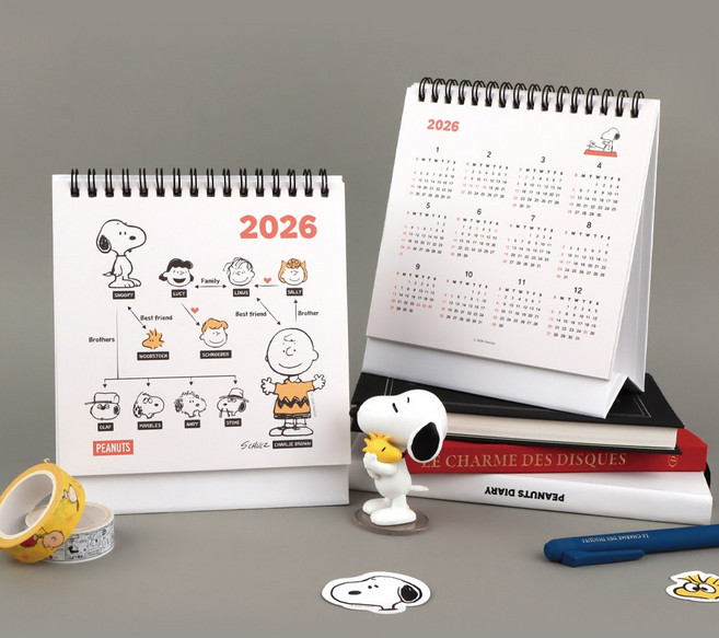 2026년 피너츠 클래식 스퀘어 캘린더