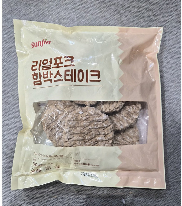 국내산 돼지고기와 국산 양파는 물론 스모크향이 입혀진 선진 리얼포크함박스테이크 1kg(100g x 10개), 1개, 1kg
