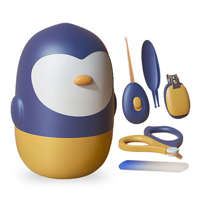 라베코 펭귄 유아용 손톱깎이, 1개, 네이비옐로우