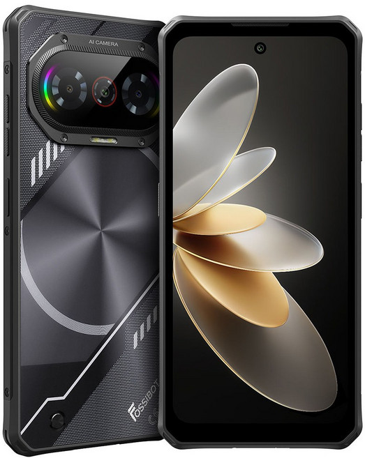 FOSSiBOT F114 三防手機 6.67吋 安卓15 動態燈光 輕巧機身, 黑色, 128GB