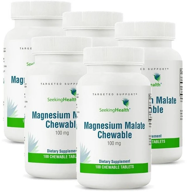 시킹헬스 마그네슘 말레이트 츄어블 타블렛 Seeking Health Magnesium Malate Chewable Tablet, 5개, 100정 - 쿠팡