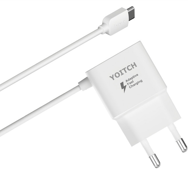 요이치 퀵차지2.0 C라인 C타입 일체형 충전기, 1개