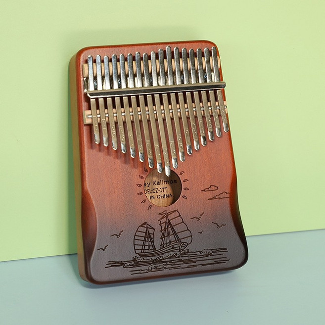 17음계 네코즈 칼림바 입문자 초보 마호가니 메이플 이시영 악기, R