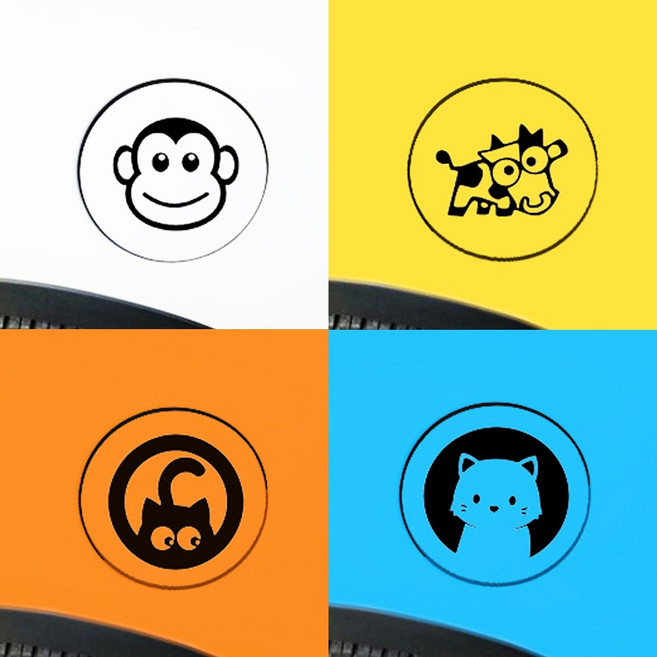 귀여운 자동차 스티커 120종 흠집 숨김 스크래치 기스 커버 가림 차량용 포인트 스티커, 1개, 흑색-세배크기