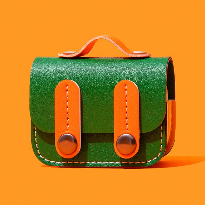 래미리아 에어팟 프로2 케이스 3+4 세대 케이스 방수 가죽, 그린, 에어팟프로2