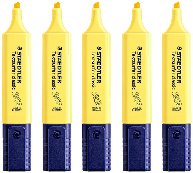 스테들러 텍스트서퍼 파스텔 형광펜 364, 파스텔 옐로우, 5개