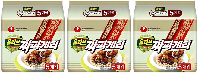 <올따옴> 농심 짜파게티 5입멀티 3봉, 1개