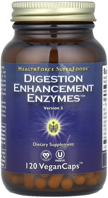 새해 첫좋은선물 HealthForce Superfoods Digestion Enhancement Enzymes 식물성 캡슐 120정 제대로 할인합니다, HealthForceSuperfoodsDigestion, 1개 - 쿠팡