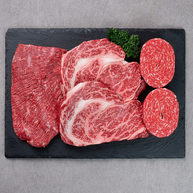 [한성가횡성한우]정품 횡성한우 1++등급 명품프리미엄 혼합세트 7호 1.8kg(로스용 600g 불고기 600g 국거리 600g), 1개