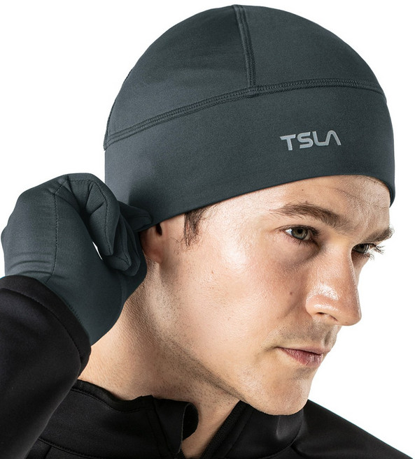테슬라 스컬캡 방한모자 자전거모자 TM-YZC01, 차콜_CHC, 1개