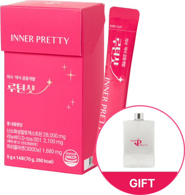이너프리티 몸매+피부관리 한번에! 전문가 연구개발 클렌즈 루틴샷, 1개, 70g