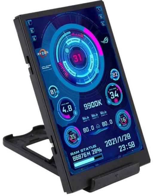3.5 인치 IPS TYPE-C 보조 스크린 컴퓨터 CPU GPU RAM HDD 모니터 USB 디스플레이 자유롭게 AIDA64 용, 한개옵션0, 30cm, 한개옵션0