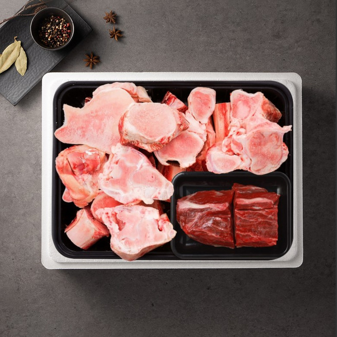 [안동한우][냉동] 한우곰거리선물세트 3호 3.6kg [사골 3kg 사태600g(냉장) 1++(9)등급], 1개