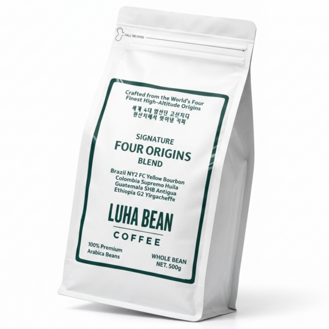 고소한 원두 루하빈 커피 시그니처 블랜드 홀빈 홈카페 500g, 1개, 홀빈(분쇄안함)