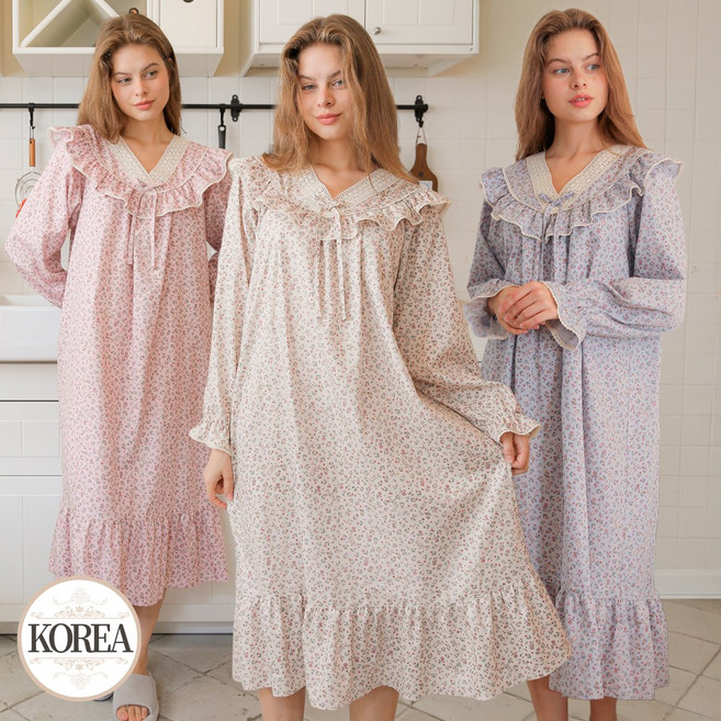 여성 실내복 원피스 홈웨어 잠옷 25F363-1 에리나D