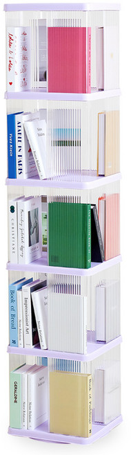 앤슬론 국내생산 몰리 회전 책장, 5단, 라일락