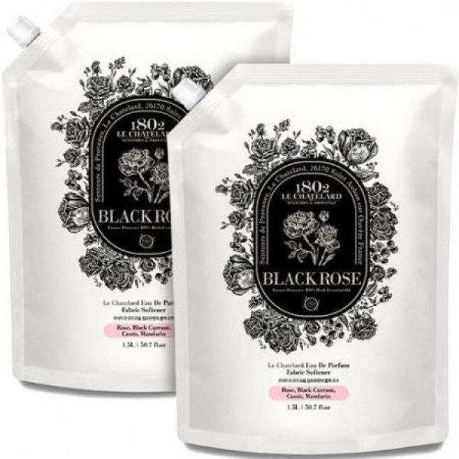 르샤트라1802 오드퍼퓸 섬유유연제 블랙로즈 1.5L 2개 one option