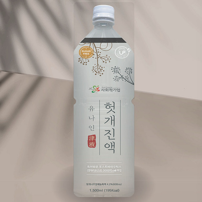 유나인 헛개진액 1.5L 1개 농축액 50배 희석, 1500ml