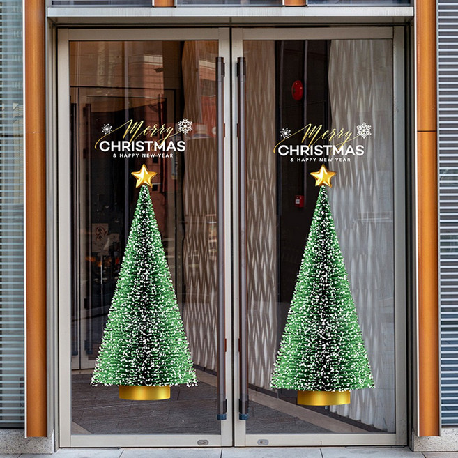 허니잼 크리스마스 트리 UV 정전기 스티커 무접착 유리창 시트지 창문 인테리어 소품 겨울 인테리어 장식