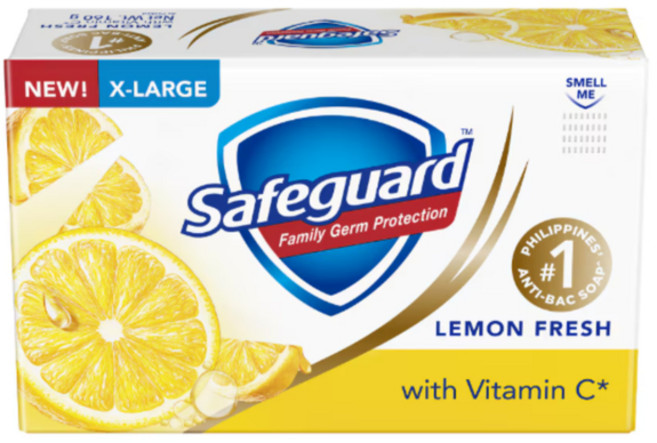 Safeguard Soap Lemon Fresh 세이프가드 레몬 프레쉬 비누, 115g, 1개입