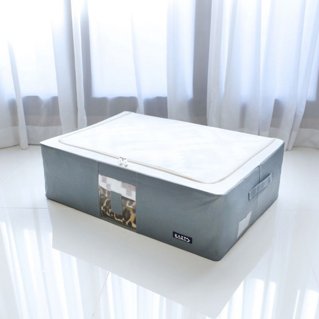 가쯔 센슈얼 와이어 리빙박스 92L 언더베드 1개, 그레이