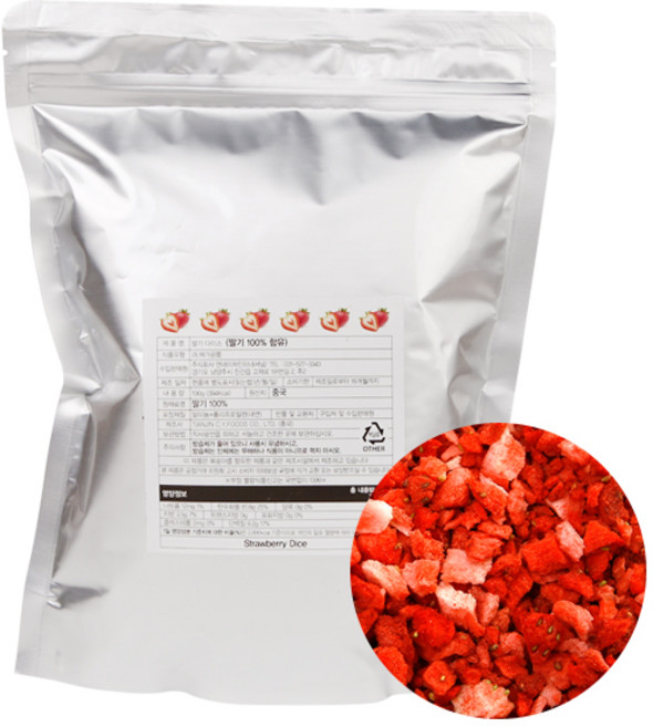 동결건조 딸기다이스 100g딸기조각, 1개, 100g