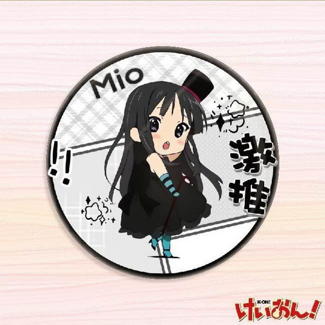 K-ON! 케이온! 유이 미오 리츠 아즈사 58mm 원형 뱃지 브로치