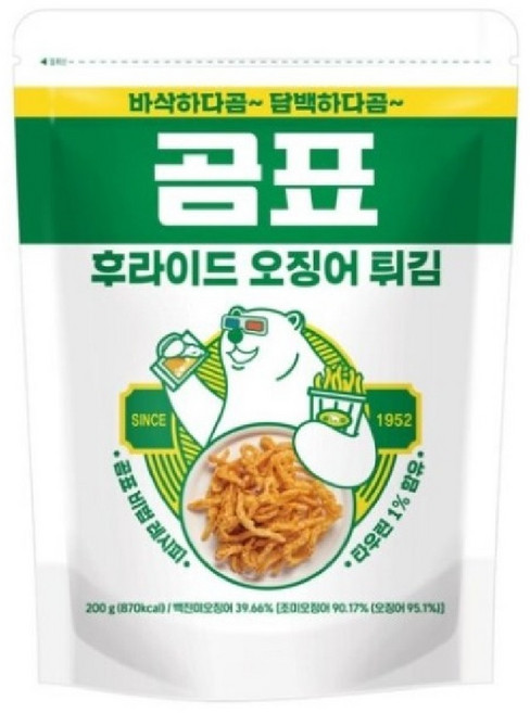 곰표 후라이드 오징어튀김, 3개, 200g