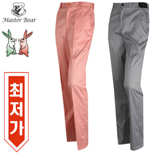 마스터베어 골프웨어 남성골프바지 스판바지 칼라바지 잔체크바지