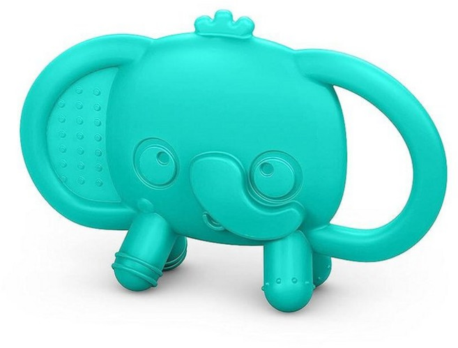 Bright Starts Stay Cool 치발기 물 충전 및 냉각 가능 BPA 프리 치발기 장난감 3개월 이상 남녀공용 3팩, 코끼리