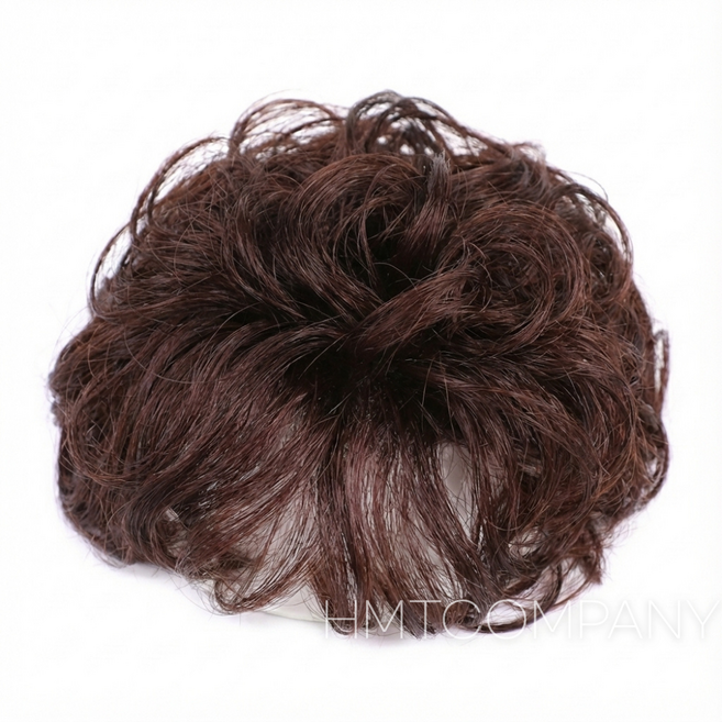 HMTWIG 펌스타일 정수리 탈모 커버 인모 가발 여성용 (H04), 브라운, 1개