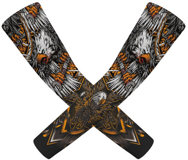 여름 팔토시 문신 타투 자외선차단 할리데이비슨, 1개, 스컬