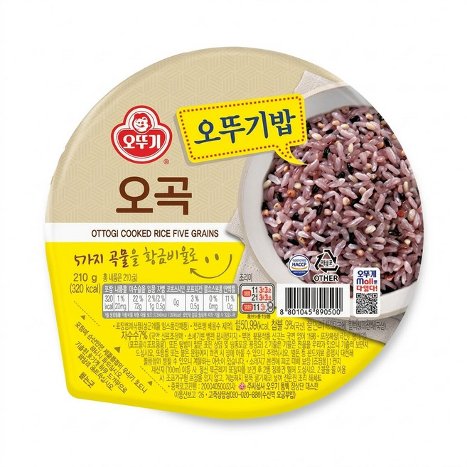 오뚜기밥 오곡, 210g, 36개