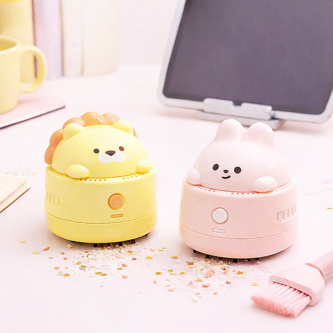 10000 쓱싹 애니멀 탁상 청소기 1개 랜덤 - 키보드 책상위 지우개가루 먼지잡는 미니 청소기, 상세페이지 참조