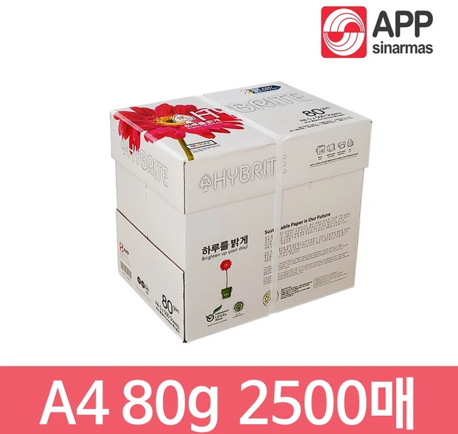 하이브라이트 80g 복사용지, 1 BOX, 1박스 - 쿠팡