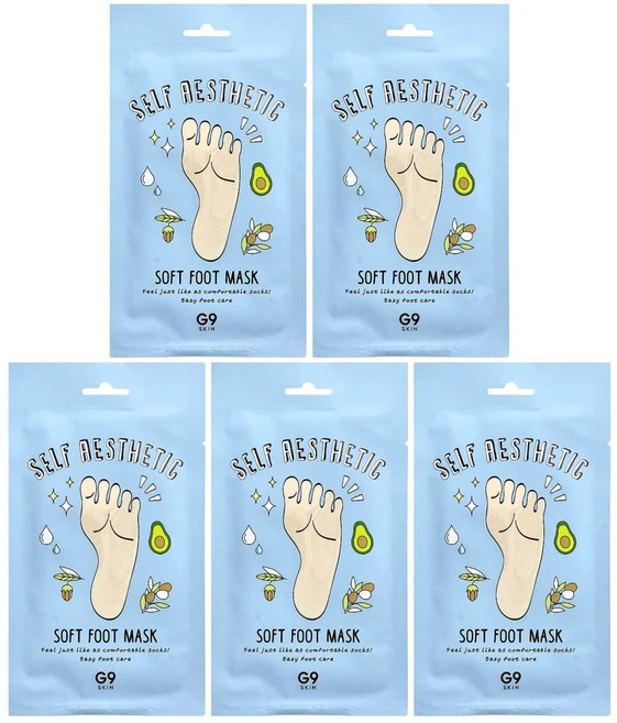 지나인스킨 셀프에스테틱 소프트풋 마스크 5개입 12ml GNI-65468 - 쿠팡